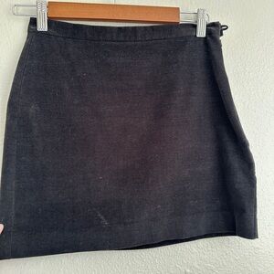 Babaton Aritzia Black Suede Mini Skirt Size 4